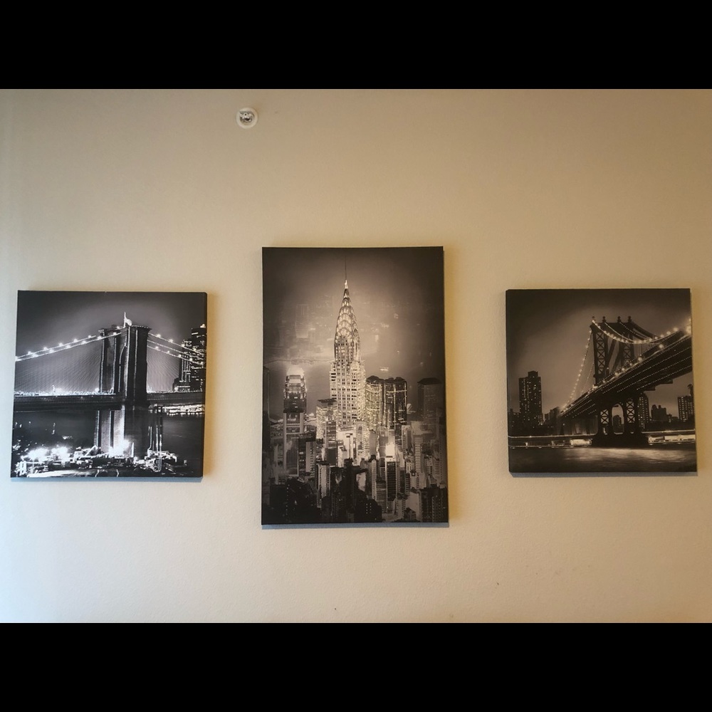 Canvas city scape paintings